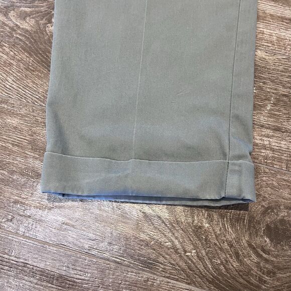 VTG Polo Ralph Lauren Pants Mens 42x32 Green Pant Pleated Cuffed Classic 90s - Picture 2 of 12